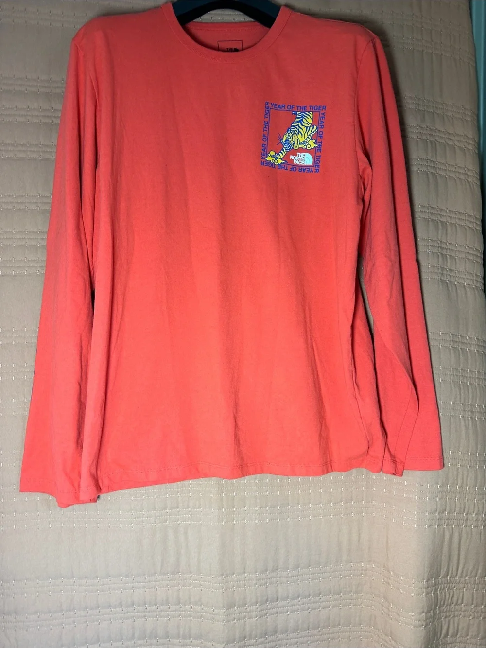 The North Face Coral Long Sleeve Shirt with Tiger Chest Graphic